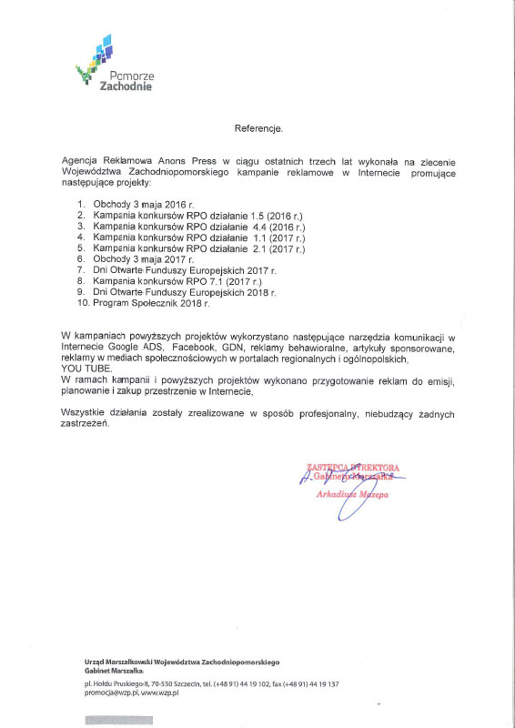 Urząd Marszałkowski Województwa Zachodniopomorskiego